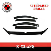 TRADIESCHOICE Bonnet Protector + Weathershields + Sun Visors for Mercedes X-Class 2018-2020 | Tinted for Style, Comfort, and Protection